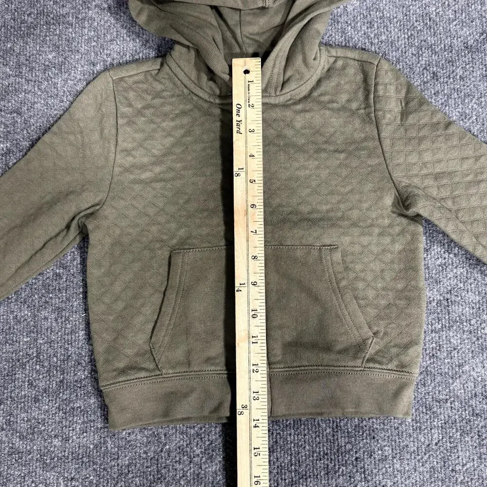 Polo Ralph Lauren Hoodie Kids 6 Island Green Quilted Full Zip Knit Sweatshirt